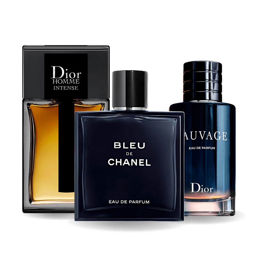 Комплект от 3 парфюма | Sauvage Dior, Bleu de Chanel, Dior Homme Intense 100 ml